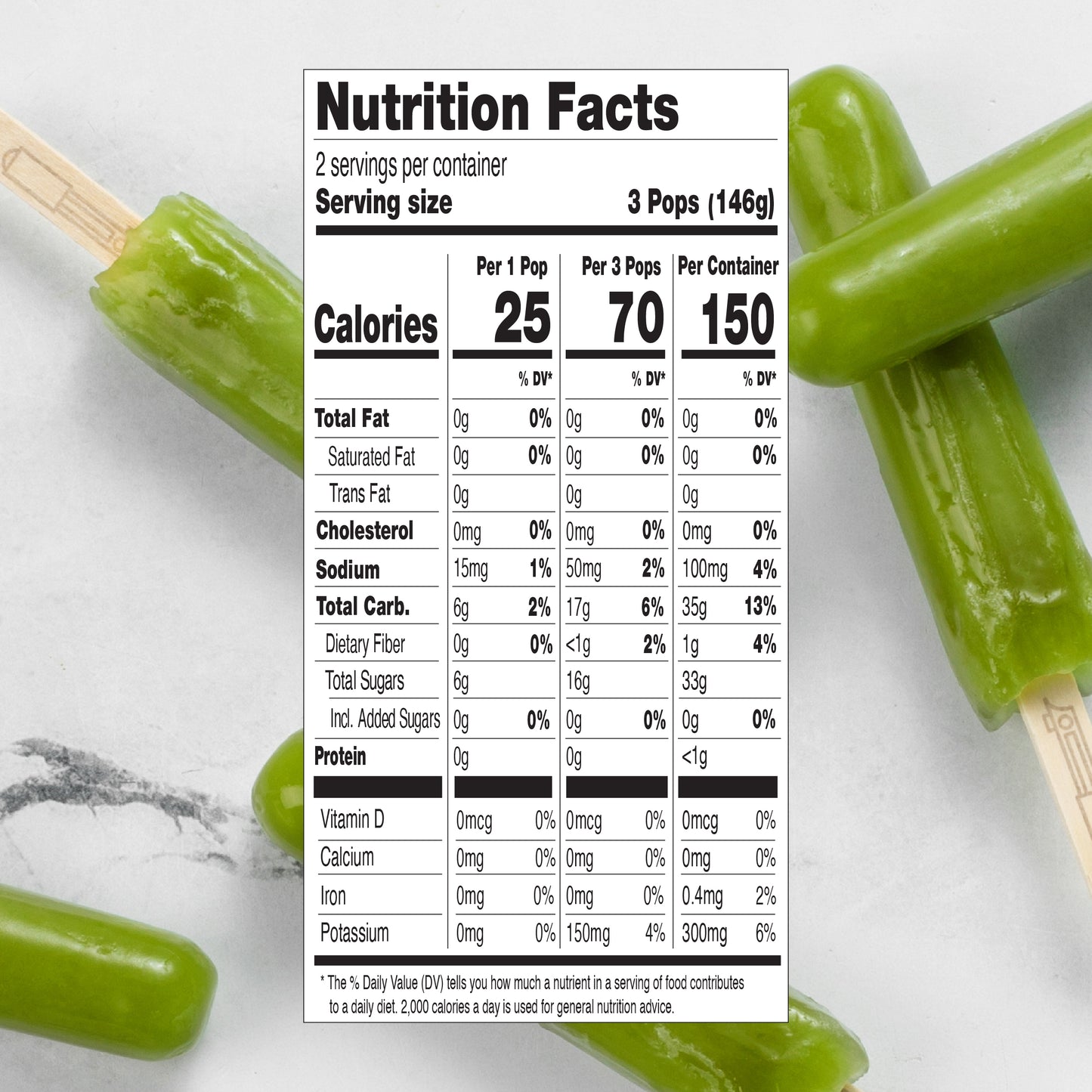 GoodPop Star Wars Green Apple Junior Pops 6ct